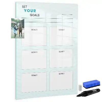 Goal planner magnetic erase board