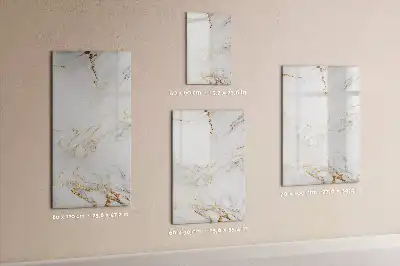 Magnetic writing board in a decorative marble finish