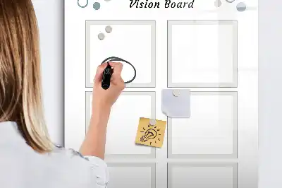 Magnetic erase board vision board