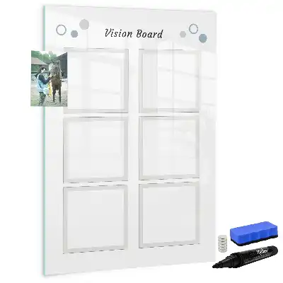Magnetic erase board vision board