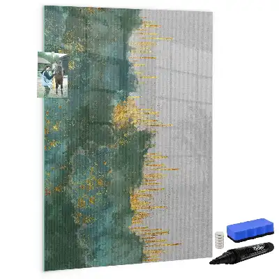 Magnetic writing board with decorative pattern