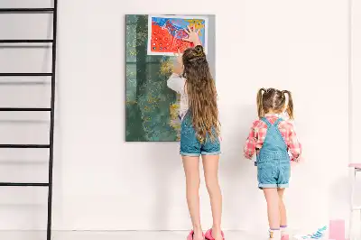 Magnetic writing board with decorative pattern