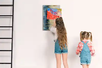Magnetic dry erase board with decorative pattern