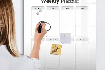 Weekly planner magnetic writing board