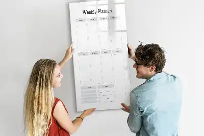 Weekly planner magnetic writing board