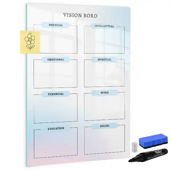 Magnetic chalkboard with eraser