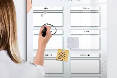 Magnetic vision board with writing surface