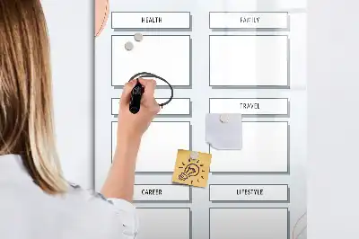 Magnetic vision board with writing surface