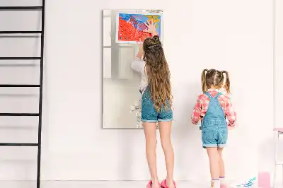 Magnetic erase board with delicate flowers design