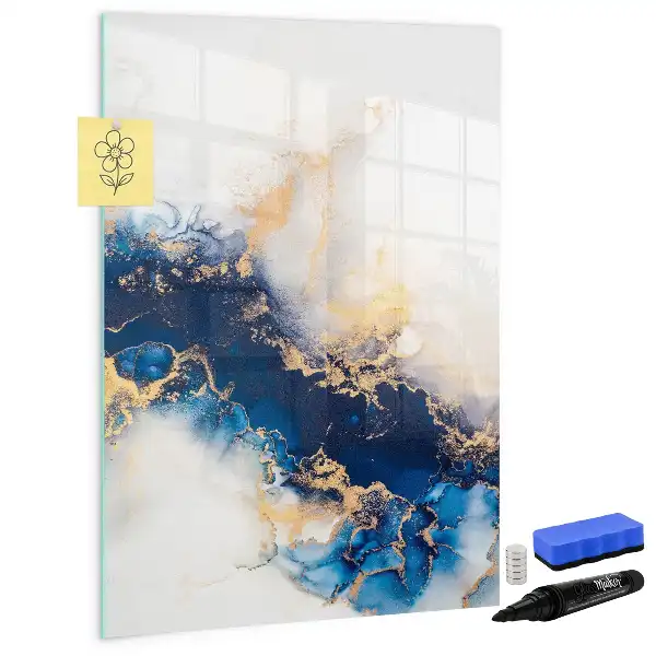 Magnetic writing board absolute marble design