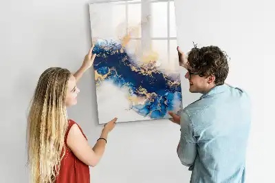 Magnetic writing board absolute marble design