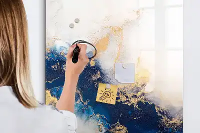 Magnetic writing board absolute marble design