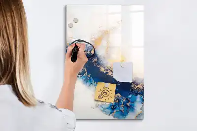Magnetic writing board absolute marble design