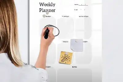 Magnetic erase board weekly planner
