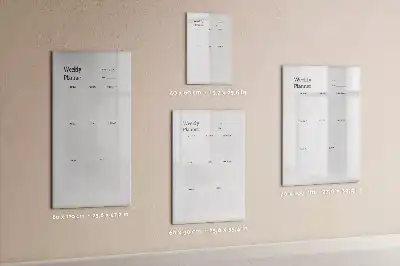 Magnetic erase board weekly planner