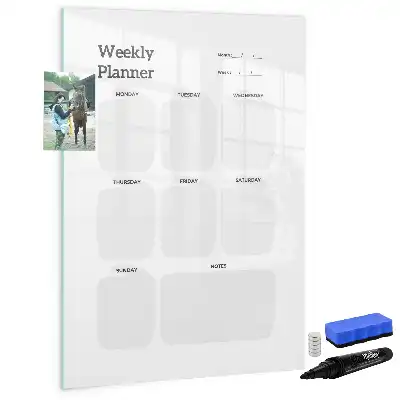 Magnetic erase board weekly planner