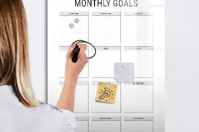 Magnetic erase board for monthly goals