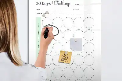 Magnetic erase board challenge planner