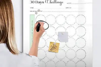 Magnetic erase board challenge planner