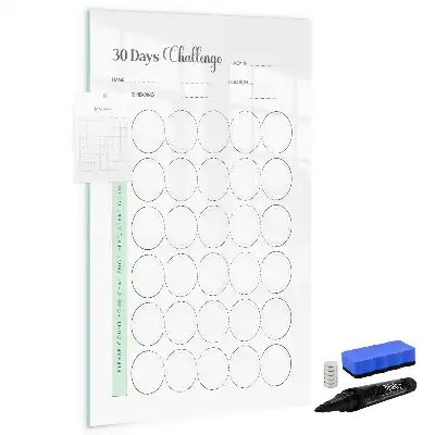 Magnetic erase board challenge planner