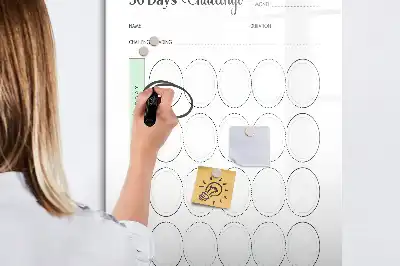 Magnetic erase board challenge planner
