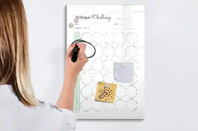 Magnetic erase board challenge planner