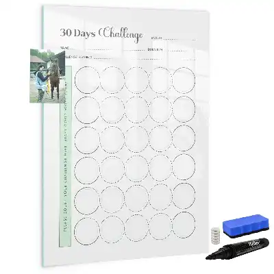 Magnetic erase board challenge planner