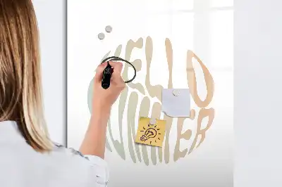 Magnetic writing board with Hello Summer design