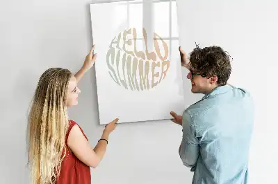 Magnetic writing board with Hello Summer design