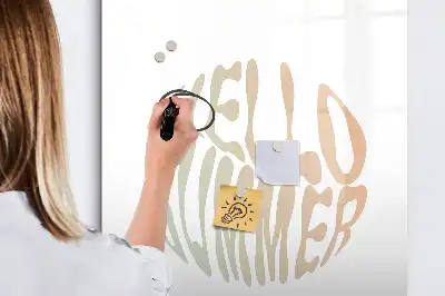 Magnetic writing board with Hello Summer design