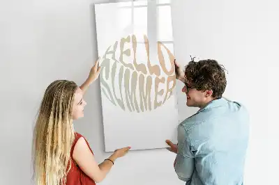 Magnetic writing board with Hello Summer design