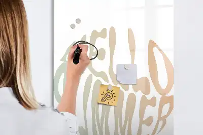 Magnetic writing board with Hello Summer design