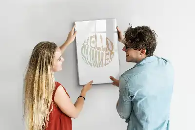 Magnetic writing board with Hello Summer design