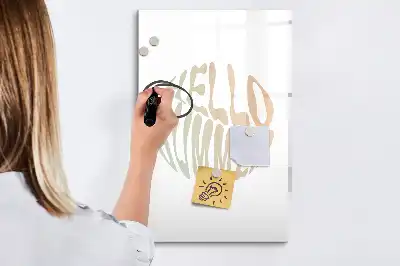 Magnetic writing board with Hello Summer design