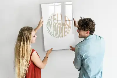 Magnetic writing board with Hello Summer design
