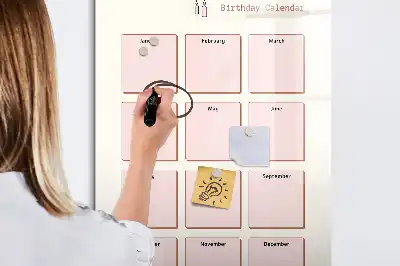 Birthday calendar magnetic erase board