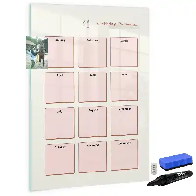 Birthday calendar magnetic erase board