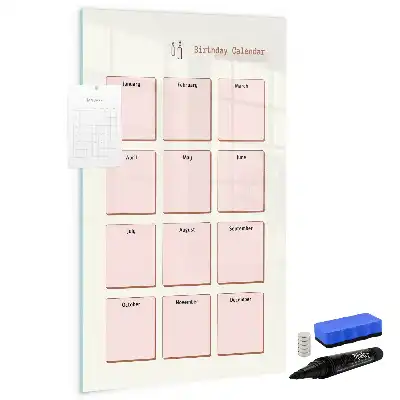 Birthday calendar magnetic erase board