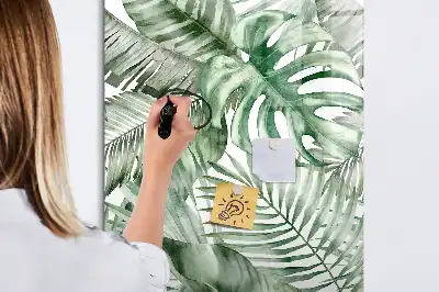 Magnetic writing board Watercolor leaves