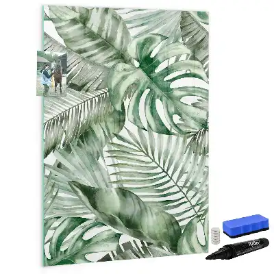 Magnetic writing board Watercolor leaves