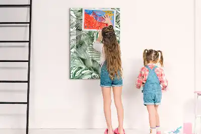 Magnetic writing board Watercolor leaves