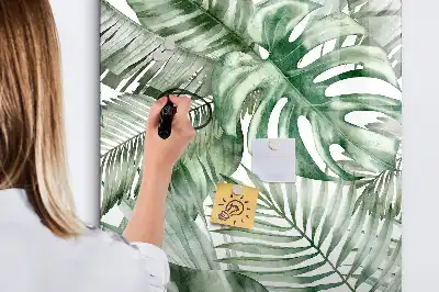 Magnetic writing board Watercolor leaves
