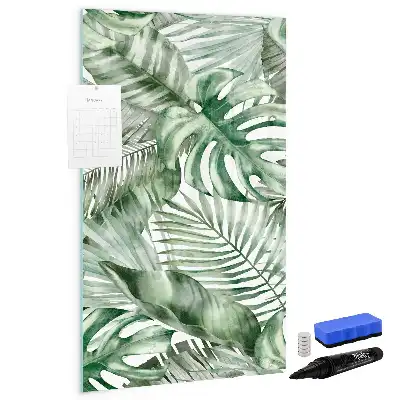 Magnetic writing board Watercolor leaves