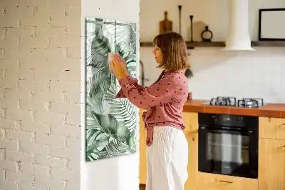 Magnetic writing board Watercolor leaves