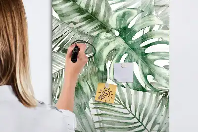 Magnetic writing board Watercolor leaves