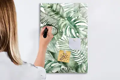 Magnetic writing board Watercolor leaves
