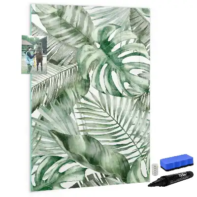 Magnetic writing board Watercolor leaves