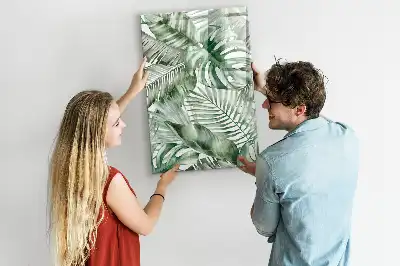 Magnetic writing board Watercolor leaves