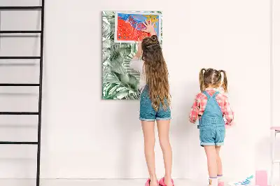 Magnetic writing board Watercolor leaves