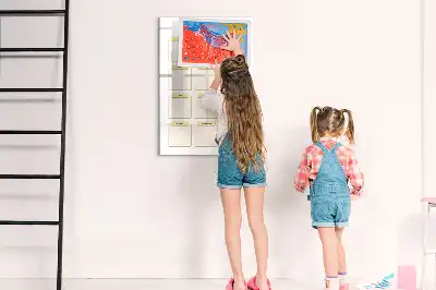 Magnetic yearly planner board magnetic dry erase surface